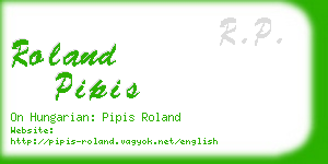 roland pipis business card